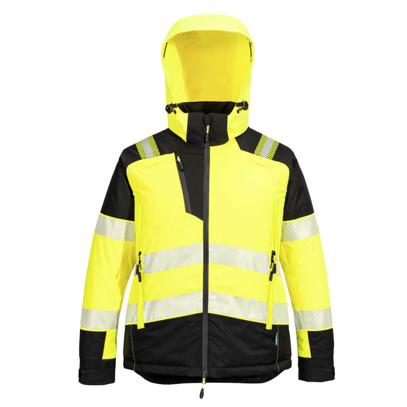 Portwest - Veste de pluie d'hiver imperméable avec capuche PW3 haute visibilité classe 1 ou 2