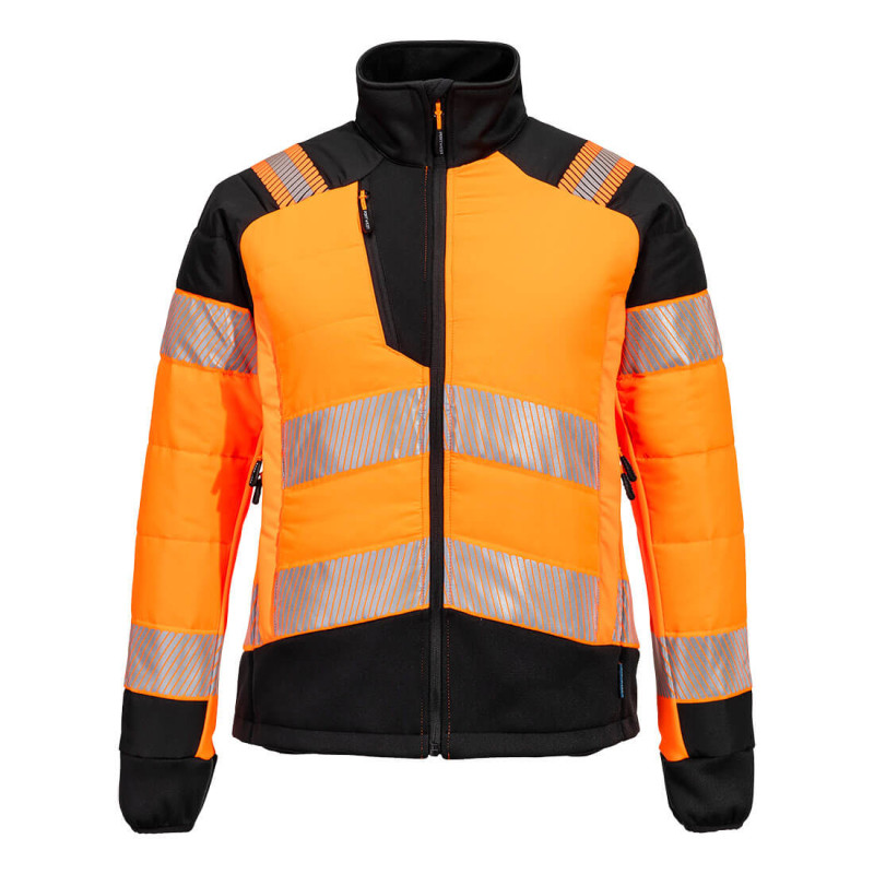 Portwest - Veste de travail hybride baffle pour femmes PW3 en tissu ripstop haute visibilité classe 1
