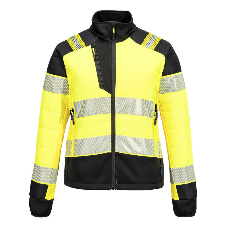 Portwest - Veste de travail hybride baffle pour femmes PW3 en tissu ripstop haute visibilité classe 1