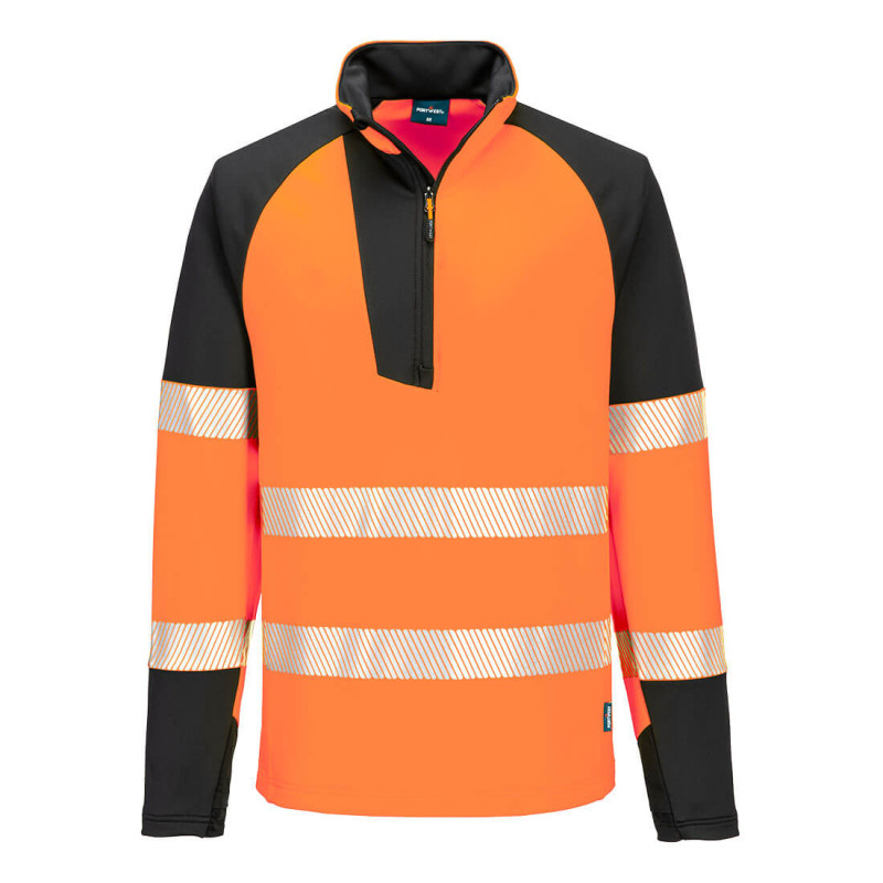 Portwest - Sweat-shirt zippé PW3 haute visibilité classe 2