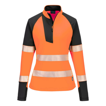 Portwest - Sweat-shirt zippé pour femmes PW3 haute visibilité classe 1 ou 2