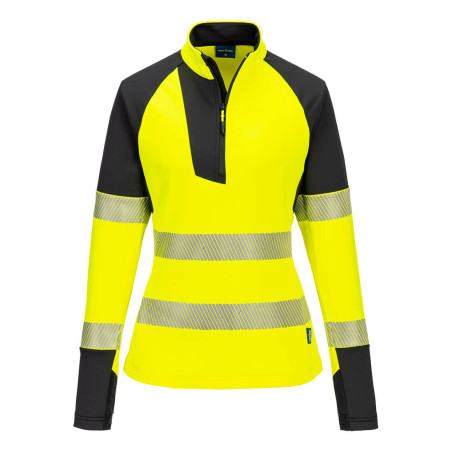 Portwest - Sweat-shirt zippé pour femmes PW3 haute visibilité classe 1 ou 2