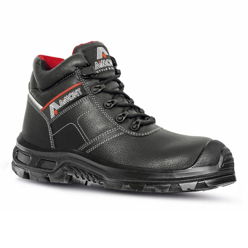 Aimont - Chaussures de sécurité montantes THOR RS S3S en cuir grainé hydrofuge polyvalentes et économiques