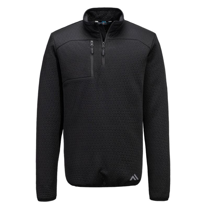Portwest - Sweat-shirt texturé en polaire anti accrocs 1/4 zip KX3