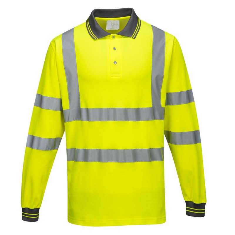 Portwest - Polo coton majoritaire manches longues HV - S271