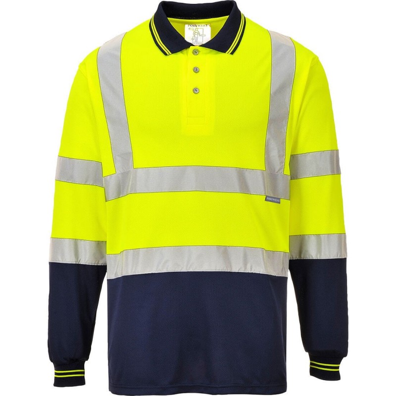 Portwest - Polo bicolore manches longues HV - S279