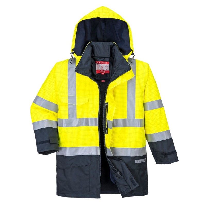 Portwest - Parka pluie Bizflame bicolore multirisques HV - S779