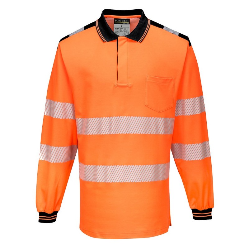Portwest - Polo PW3 manches longues HV - T184
