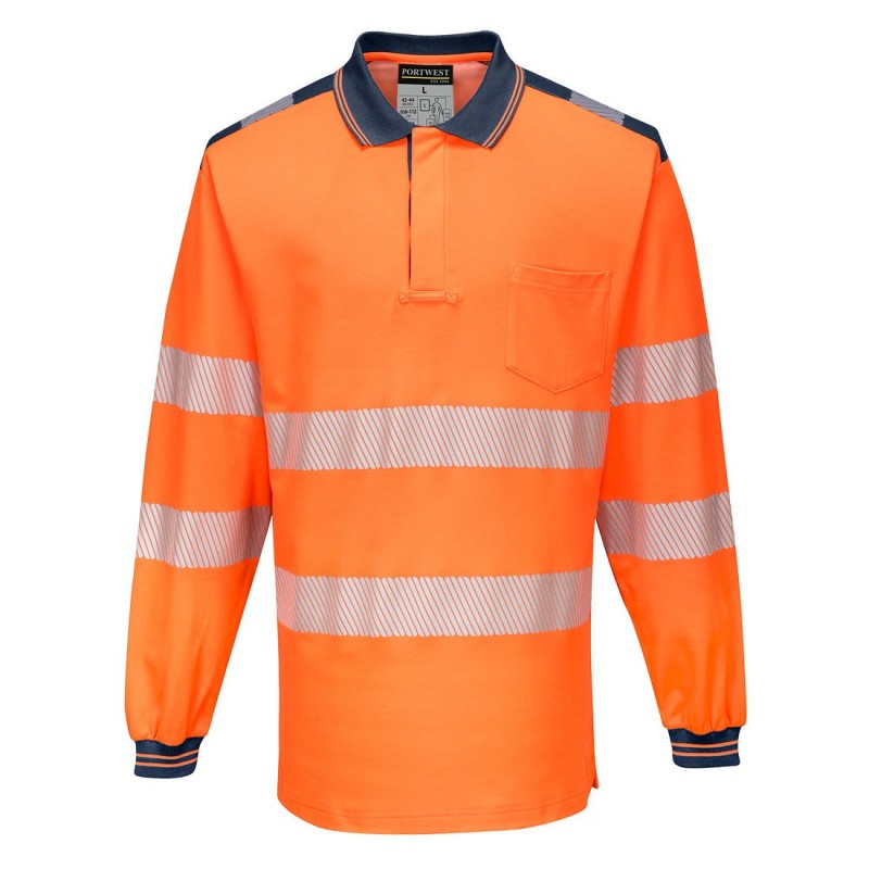 Portwest - Polo PW3 manches longues HV - T184