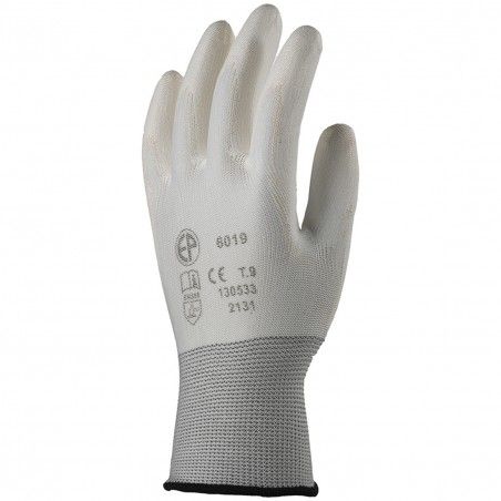 Coverguard - Gants manutention blanc en polyester enduit PU EUROLITE 6020  (Pack de 10) - Carbonn