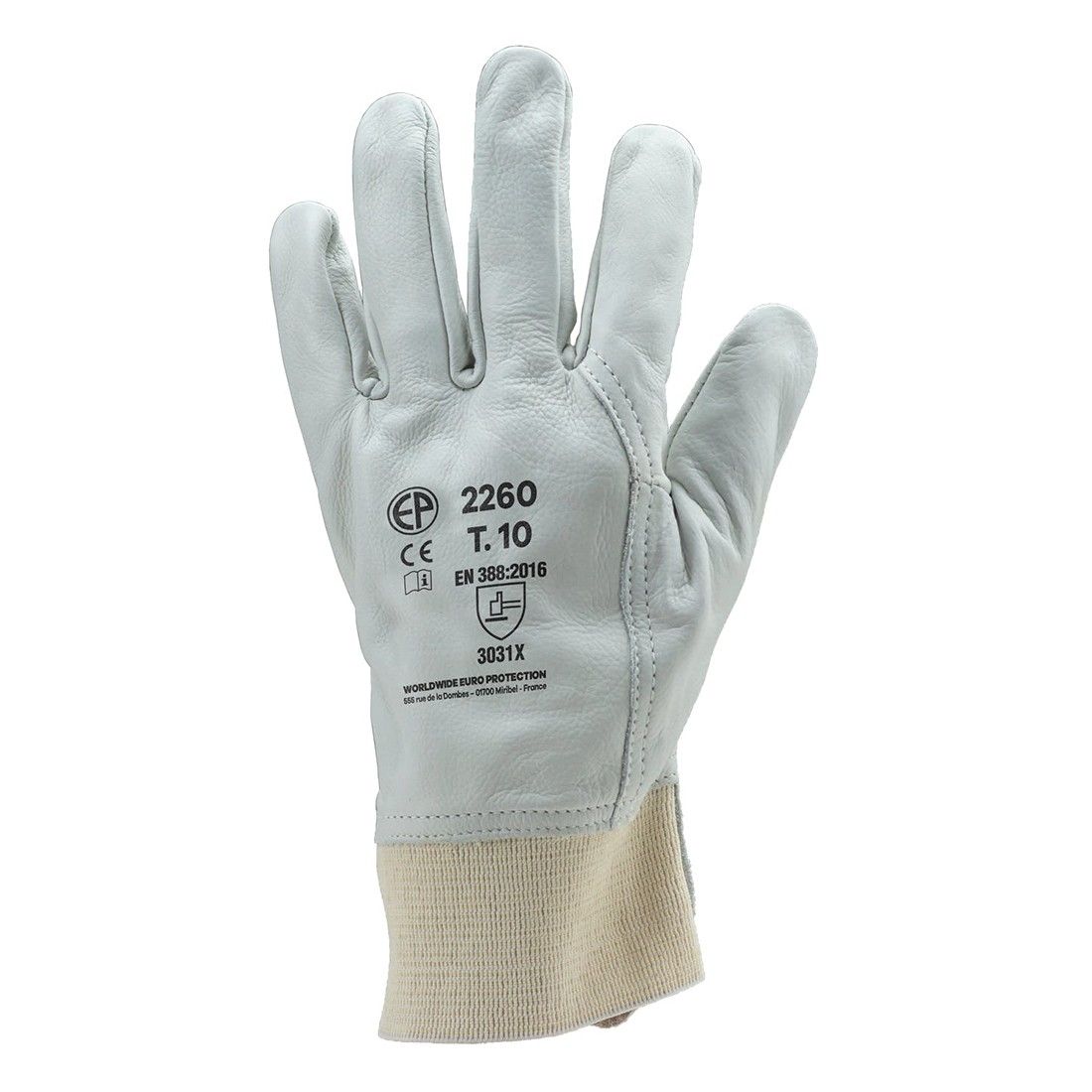 Coverguard - Sur gants électricien hydrofuge jaune beige manchette 15cm  EUROHEAT 2550 (Pack de 12)