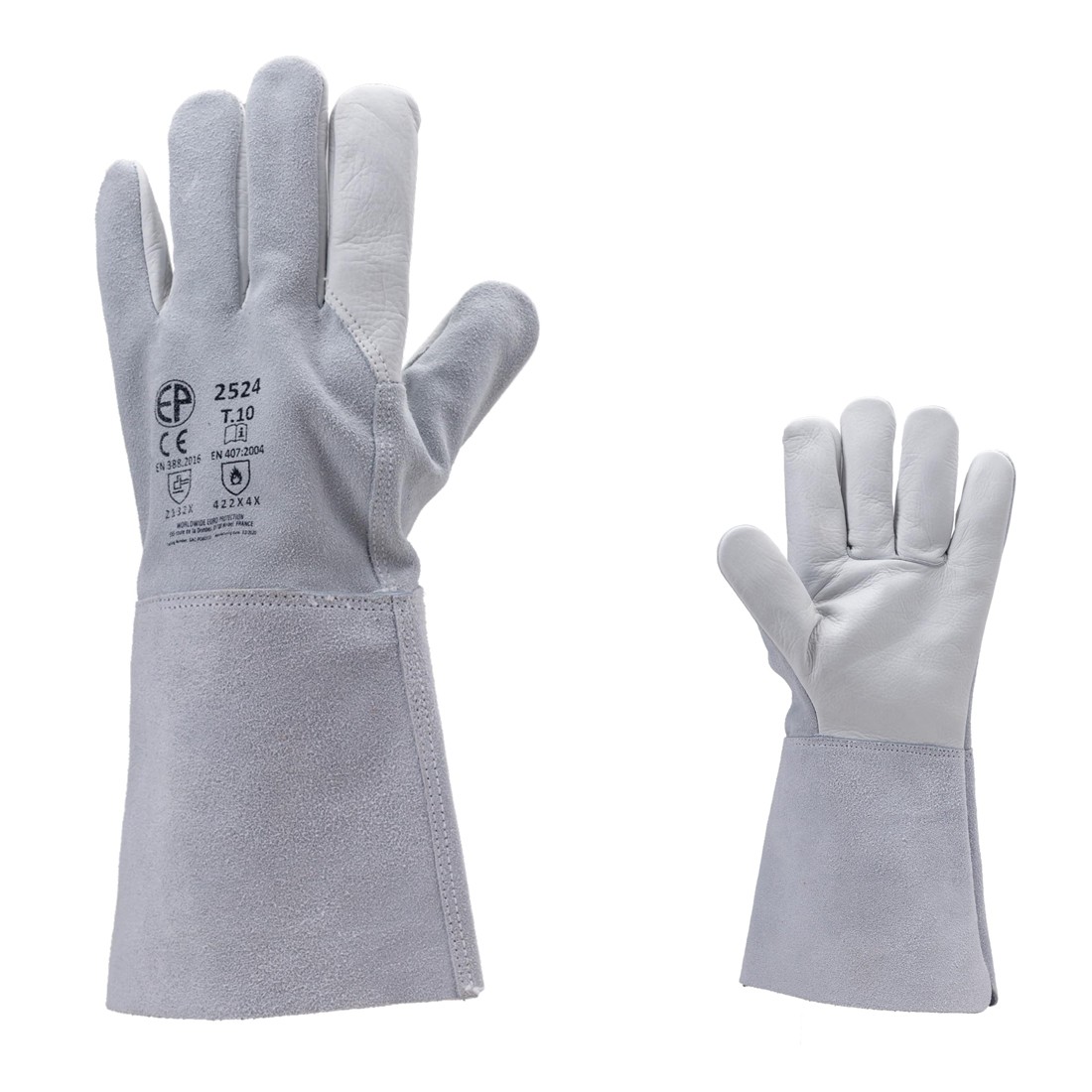 Gants De Soudure MÜHLHEIM-II-SUPER - Cuir Vachette - Taille 12 - Isolation Thermique - Norme EN12477